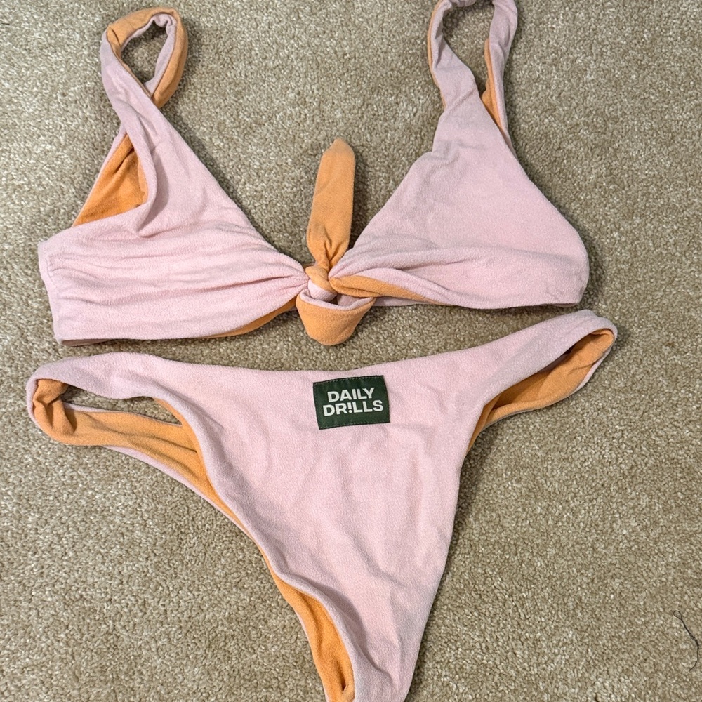 Daily Drills Peach and Apricot Swimwear